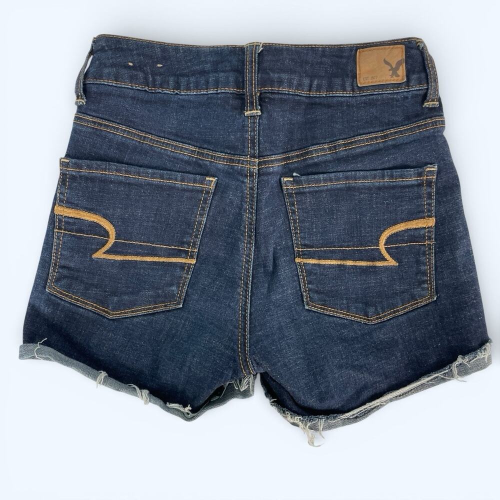 American Eagle Super Stretch Cut-off Jeans Shorts Women's Sz 2 - Picture 2 of 4